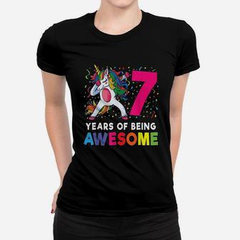 7Th Birthday Dabbing Unicorn Women T-shirt | Crazezy AU