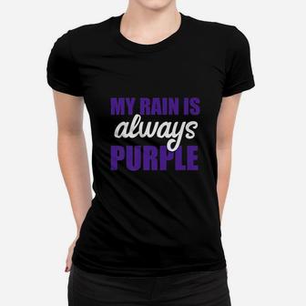 80S My Rain Is Always Purple Fun Music Women T-shirt | Crazezy