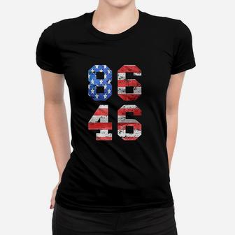 86 46 Distressed Us Flag Women T-shirt | Crazezy CA