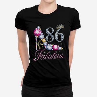 86 & Fabulous 86 Years 86Th Birthday Diamond Crown Shoes Women T-shirt | Crazezy AU