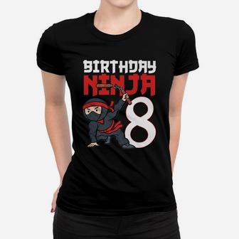 8Th Birthday Ninja I'm 8 Years Old Bday Party Best Boy Women T-shirt | Crazezy