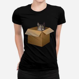 A Cat In A Box Hilarious Cat Lovers Tshirt Kitty Cat Moms Women T-shirt | Crazezy AU