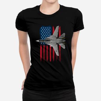 A Patriotic Navy F-14 Tomcat And The American Flag Sweatshirt Women T-shirt | Crazezy UK