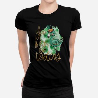 A Wee Bit Irish For Today Flamingo St Patrick's Day Women T-shirt - Monsterry