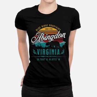 Abingdon Va Virginia Retro Sun Blue Ridge Mountains Souvenir Women T-shirt | Crazezy