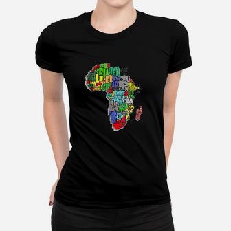 Africa Map Of Africa With Country Names Women T-shirt | Crazezy UK