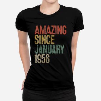 Amazing Since January 1956 65Th Birthday Gift 65 Year Old Women T-shirt | Crazezy