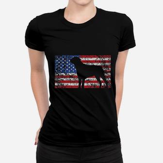 American Flag Rottweiler Dog Women T-shirt | Crazezy