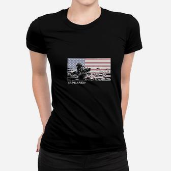 American Flag With Diver Women T-shirt | Crazezy CA
