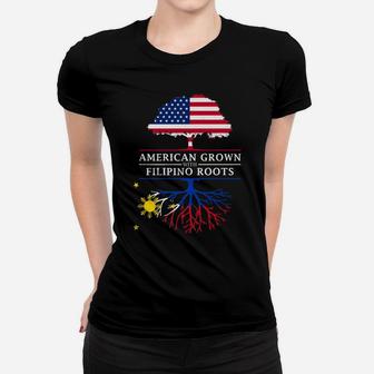 American Grown With Filipino Roots - Philippines Women T-shirt | Crazezy