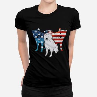American Shiba Inu Patriotic Us Flag 4Th Of July Women T-shirt - Monsterry AU