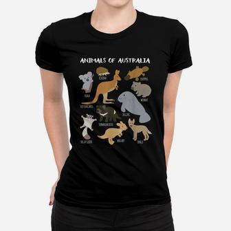 Animals Of Australia Australian Animal Educational Gift Women T-shirt | Crazezy