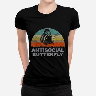 Antisocial Butterfly Women T-shirt | Crazezy