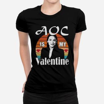 Aoc Is My Valentine Alexandria Ocasiocortez Retro Vintage Women T-shirt - Monsterry DE
