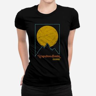 Arapahoe Basin Mountains Colorado Vintage Hiking Camp Retro Women T-shirt | Crazezy UK