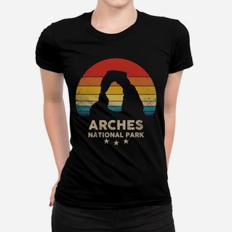 Arches - National Park Retro Souvenir Women T-shirt | Crazezy CA