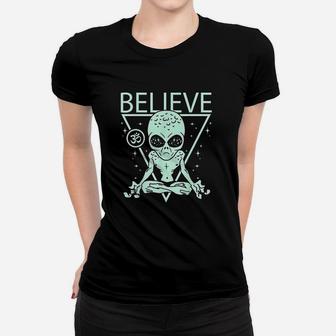 Area 51 Alien Clothing Aliens Believe Alien Women T-shirt | Crazezy CA