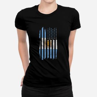 Argentina American Flag Women T-shirt | Crazezy