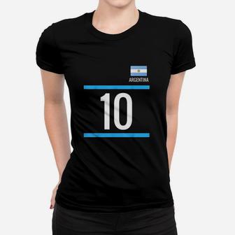 Argentina Soccer With Number 10 Women T-shirt | Crazezy UK