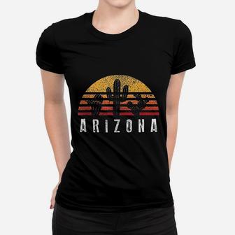 Arizona Retro Sunset Cactus Women T-shirt | Crazezy UK