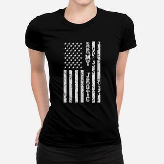 Army Jrotc United States Army Junior Rotc W Us Flag Women T-shirt | Crazezy