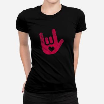 Asl Sign Language I Love You Sign Women T-shirt | Crazezy DE