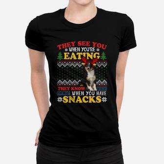 Aussie Ugly Christmas They See You're Eating Xmas Gift Sweatshirt Women T-shirt | Crazezy DE