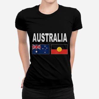 Australia Flag Cool Australians Aboriginal Flags Women T-shirt - Thegiftio UK