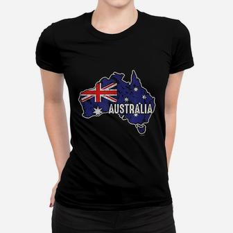 Australia Flag Map Women T-shirt | Crazezy DE