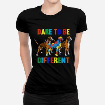Autism Awareness Boxer Dog Lover Gifts Women T-shirt - Monsterry