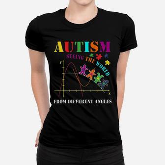 Autism See The World From Different Angles Women T-shirt - Monsterry