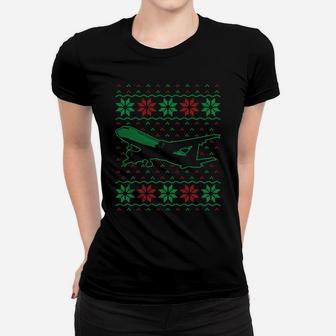 Aviation Pilots Xmas Gift Flight Operator Ugly Christmas Sweatshirt Women T-shirt | Crazezy