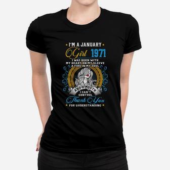 Awesome Since 1971 50Th Birthday I'm A January Girl 1971 Women T-shirt | Crazezy CA