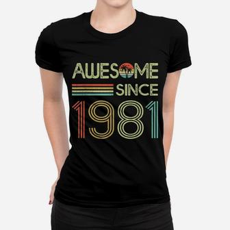 Awesome Since 1981 Retro 40Th Birthday Gifts 40 Years Old Women T-shirt | Crazezy