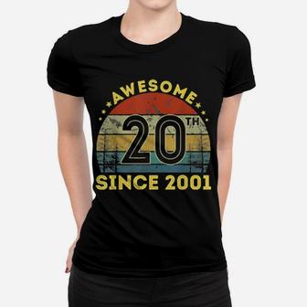 Awesome Since 2001 Distressed 20Th Birthday 20 Yrs Old Women T-shirt - Monsterry CA