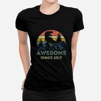 Awesome Since 2017 Dinosaur Women T-shirt | Crazezy