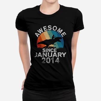 Awesome Since January 2014 6Th Birthday Gift 6 Year Old Women T-shirt | Crazezy UK