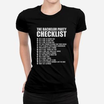Bachelor Party Checklist Women T-shirt - Thegiftio UK