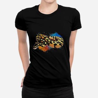 Ball Python Watercolor Reptile Keeper Paint Splash Women T-shirt | Crazezy UK