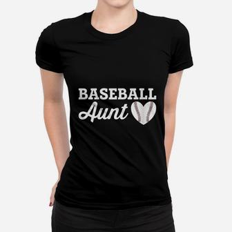 Baseball Aunt Love Heart Baseball Sports Women T-shirt | Crazezy CA