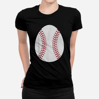Baseball Happy Easter Egg Hunting Cute Sport Lover Women T-shirt | Crazezy
