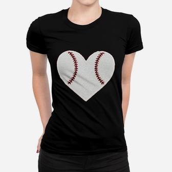 Baseball Heart Red Women T-shirt | Crazezy