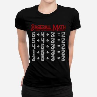 Baseball Math Double Play Women T-shirt | Crazezy