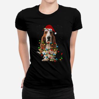 Basset Hound Christmas Funny Basset Hound Dog Lovers Gift Sweatshirt Women T-shirt | Crazezy CA