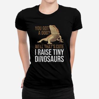 Bearded Dragon Gift Men Women Funny I Raise Tiny Dinosaurs Women T-shirt | Crazezy