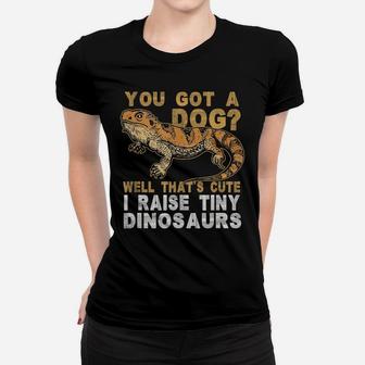 Bearded Dragon Gift Men Women Funny I Raise Tiny Dinosaurs Women T-shirt | Crazezy UK