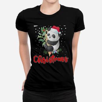 Beary Merry Christmas For Panda Bear Lovers Funny Xmas Sweatshirt Women T-shirt | Crazezy UK