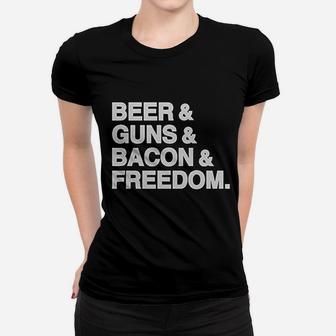 Beer Bacon Freedom Women T-shirt | Crazezy