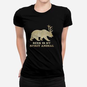Beer Is My Spirit Animal Bear Women T-shirt | Crazezy UK