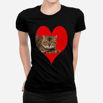 Bengal Cat Gift Valentines Day Heart For Pet Animal Lovers Women T-shirt | Crazezy DE